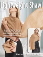 Luxury Cashmere Shawl and Wrap for Women, All-Season Pashmina Scarf Travel Blanket Large Cashmere Wool Blend Shawl - Image 3