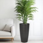 22.8" Tall Planters Set of 2, High-Density Resin Brushed Outdoor Pots for Plants, Versatile Indoor/Outdoor Flower Pots w/Drainage Hole for Patio Garden Porch & Living Room Decor, Ideal Gift - Image 4