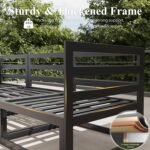 LayinSun Large Aluminum Patio Furniture Set with Fire Pit Table, 9 Pieces Modern Outdoor Conversation Set Sectional Metal Sofa Set with Olefin Cushion - Image 6