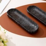 10.6’’ Marble Tray, Decorative Bowl for Home Decor, Natural Marble Key Bowl, Candy Bowl, Decorative Tray for Entryway Table, Vanity and Bathroom Countertop(Black) - Image 4