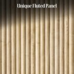 Fluted Buffet Cabinet Sideboard with Storage, Wooden Credenza with 2 Doors & Adjustable Shelf, Modern 15" Deep Accent Cabinet for Living Room, Kitchen Dining Room Entryway,Natural Oak - Image 7