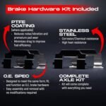 R1 Concepts Front and Rear Brake Kit For 2009-2014 Acura TSX, 2008-2012 Honda Accord EX, EX-L Coupe & Sedan| Drilled Slotted Brake Rotors| Ceramic Brake Pads and Rotors Kit| Hardware included - Image 6