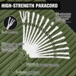 1200 Paracord Rope - 4.4mm 14 Strand Nylon Parachute Spool para Cord Lanyard for Outdoor Camping Survival Utility Tent Crafting DIY Projects Fishing Clothsline Bracelet - ArmyGreen 50FT - Image 2