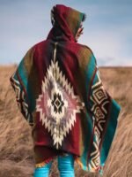 Wool Poncho Men – Handmade Alpaca PONCHO – Mexican Poncho Style - Cowboy Ponchos for Men – Alpaca Ponchos. - Image 3