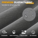 Amopatio Aluminum Patio Furniture Set, 8 Pieces Modern Metal Outdoor Furniture, Faux Wood Grain Finish Frame Patio Sofa Sets with 6" Cushion for Backyard, Dark Grey (Included Waterproof Covers) - Image 4