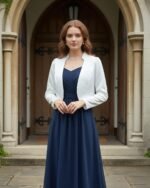 BOLEROSE Formal Long Sleeve Satin Bolero Shrug Occasion Jacket - Image 8