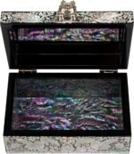 February Mountain Mother of Pearl Wooden Trinket Box - Abalone shell Jewelry box for mom, daughter, sister, friend - Trinkets, Treasure, Gift card, Business card holder Decorative box - Image 8