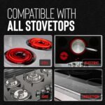Hell's Kitchen Hybrid 5 Pc Cookware Set, Tri-Clad Stainless Steel and Nonstick Ceramic, PFAS Free, no PFOA, no PTFE, no Teflon, Non Toxic Cookware, Metal Utensil Safe, All Cooktops and Oven Safe - Image 5