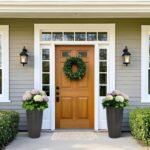 22.8" Tall Planters Set of 2, High-Density Resin Brushed Outdoor Pots for Plants, Versatile Indoor/Outdoor Flower Pots w/Drainage Hole for Patio Garden Porch & Living Room Decor, Ideal Gift - Image 3