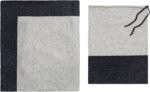Jet&Bo Luxurious Cashmere Merino Blend Travel Blanket, Airplane-Ready Cashmere Travel Throw in Packable Pouch, Soft, Lightweight and Breathable 55"x45" (Gray and Charcoal) - Image 3