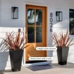 Veradek V-Resin Indoor/Outdoor Taper Planter, Set of 2 (30 inch, Black) - Image 4