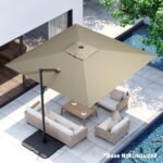 COSIEST 9FT/10FT/9 * 12FT/10 * 13FT Patio Umbrella Cantilever Outdoor Rectangular Offset Umbrella with 360°Rotation, Double Top Heavy Duty Windproof Aluminum Frame for Pool Garden Deck Backyard - Image 2