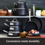 All-Clad HA1 Hard Anodized Nonstick Saute Pan with Lid and Fry Pan Set 4 Quart, 10 Inch Induction Oven Broiler Safe 500F Pots and Pans, Cookware Black - Image 3
