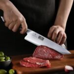 HOSHANHO 7 Pieces Kitchen Knife Set, Japanese High Carbon Stainless Steel Magnetic Knife Block Set, Ultra Sharp Chef Knives Sets with Ergonomic Pakkawood Handle - Image 5