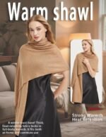 Luxury Cashmere Shawl and Wrap for Women, All-Season Pashmina Scarf Travel Blanket Large Cashmere Wool Blend Shawl - Image 4