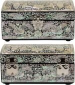 February Mountain Mother of Pearl Wooden Trinket Box - Abalone shell Jewelry box for mom, daughter, sister, friend - Trinkets, Treasure, Gift card, Business card holder Decorative box - Image 6