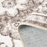 Washable Oriental Area Rug - 10x14 Rugs for Living Room Soft Carpet for Bedroom Waterproof Floral Distressed Indoor Stain Resistant Non-Shedding Floor Carpets (Beige, 10X14) - Image 6