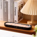 10.6’’ Marble Tray, Decorative Bowl for Home Decor, Natural Marble Key Bowl, Candy Bowl, Decorative Tray for Entryway Table, Vanity and Bathroom Countertop(Black) - Image 3