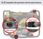 Champion Power Equipment 40065 Wheel Kit with Folding Handle and Never Flat Tires, for 2800-4750-Watt Generators, Black - Image 7