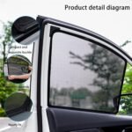 Car Side Window Sunshades for Lexus LX 570/600/FSport/600 Ultra Luxury 2022-2025-pr,Magnetic & Clip-on Breathable Mesh UV Protection Sunshades,Privacy & Heat Insulation for Travel Camping - Image 6