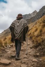“Alpaca Wool Poncho for Men – Clint Eastwood – Alpaca Poncho – Handmade Product – Cowboy Serape Poncho – Comfortable” - Image 4