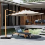 Grand patio 10FT Patio Umbrella, Aluminum Cantilever Umbrella with Round Canopy, Outdoor Offset Umbrella for Patio, Garden, Deck, Champagne - Image 3