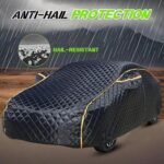 Hail Proof Car Cover for Audi R8 V10 Performance RWD (2021-2025),Anti Hail Thickened Multi-Layered Car Covers Waterproof All Weather with Windproof Rope,Black - Image 2