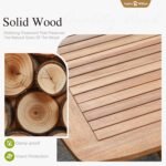 Sophia & William Patio Outdoor Table and Chairs Set, Patio Dining Sets for 8, 9 Pieces Patio Table Set for Backyard Deck Porch Outside, Acacia Wood Table Expandable with Hole and Chairs - Image 3