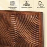 Acacia Harmony Queen Platform Bed Frame – Solid Rubber Wood, Walnut Finish, Mid-Century Style, Unique Wood Grain Pattern, 800lbs Capacity, No Box Spring Required, Easy Setup - Image 2