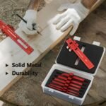 MHY Precision Router Table Setup Blocks - 8PCs Aircraft Aluminum Height/Depth/Angle Gauge Set for Woodworking & Table Saw Accessories with Laser-Marked and Durable Storage Case - Image 4