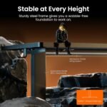 ErGear Height Adjustable Electric Standing Desk, 47.2 x 23.6 Inches Sit Stand up Desk, Memory Computer Home Office Desk (Black) - Image 5