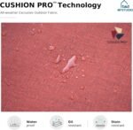 MFSTUDIO 5 Pieces Patio Conversation Sets,Outdoor Metal Furniture Sofas with 1 x 3-Seat Sofa, 2 x Swivel Chairs,2 x Ottoman,Wrought Iron Frame with Red Cushion for Patio Courtyard Balcony - Image 3