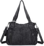 Angel Kiss Handbags for Womens Top-Handle Hobo Purse Roomy Casual Shoulder Bags PU Tote Satchel Purse for Women