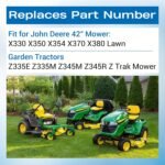 Earthtec Mower Blades Compatible with John Deere M170642 X330 X350 X354 Z335M Z345M Z345R 42" - 2 PCS - Image 4