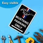 Parking Only Sign for Mustang - 8x12 Aluminum Garage Gifts for Men - Image 7