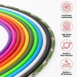 1200 Paracord Rope - 4.4mm 14 Strand Nylon Parachute Spool para Cord Lanyard for Outdoor Camping Survival Utility Tent Crafting DIY Projects Fishing Clothsline Bracelet - ArmyGreen 50FT - Image 4