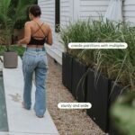 Veradek Block Series Span Plastic Planter - Tall Rectangular Planter for Indoor or Outdoor Patio/Porch | Durable All-Weather with Removable Insert Bucket | Modern Design for Plants, Flowers, Garden - Image 5