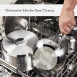 KitchenAid Stainless Steel Cookware/Pots and Pans Set, 10 Piece, Brushed Stainless Steel - Image 7