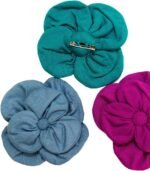 Cardani® Hand Made Flower Pin - Hat Accessory in Bamboo - Image 4