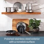 All-Clad D3 8 Inch Stainless Steel Pro Non Stick Frying pan, 3-Ply Stainless Steel Pan, Induction, Oven Broiler Safe 500F Skillet, Professional Cookware, Silver - Image 6