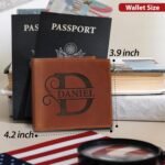 Personalized Wallet for Men, Custom Gifts for Father, Customized Monogram Wallet for Men, Son, Grandpa, Boyfriend, Fathers Day, Wedding, Anniversary, Birthday, Graduate - Image 5