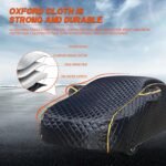 Hail Proof Car Cover for Audi R8 V10 Performance RWD (2021-2025),Anti Hail Thickened Multi-Layered Car Covers Waterproof All Weather with Windproof Rope,Black - Image 5