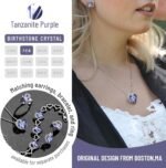 Leafael Gift Necklaces for Women, Infinity Love Birthstone Heart Crystal Pendant, Birthday Anniversary Jewelry for Wife, Mom, and Her, Silver Plated, 18" + 2" Adjustable Chain - Image 4