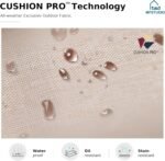 MFSTUDIO 5 Pieces Patio Conversation Sets,Outdoor Metal Furniture Sofas with 1 x 3-Seat Sofa, 2 x Swivel Chairs,2 x Ottoman,Wrought Iron Frame with Beige Cushion for Patio Courtyard Balcony - Image 3