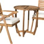 Christopher Knight Home Coronado Acacia Wood Bistro Set, 3-Pcs Set, Teak Finish