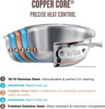 All-Clad Copper Core 5-Ply Stainless Steel Cookware Set 10 Piece Induction Oven Broiler Safe 600F Pots and Pans Silver - Image 2