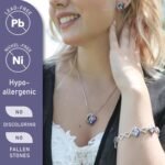 Leafael Gift Necklaces for Women, Infinity Love Birthstone Heart Crystal Pendant, Birthday Anniversary Jewelry for Wife, Mom, and Her, Silver Plated, 18" + 2" Adjustable Chain - Image 2