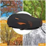 Customized breathable car cover Compatible with Mercedes Maybach S680,all-weather dust and sun protection car cover (black orange) - Image 6