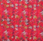 Indian handblock Kantha Floral Printed Handmade Quilted Blanket- Vintage Cotton Quilts Queen Size- Kantha Stitch Reversible Throw Blanket- Quilts from India - Image 5