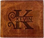 Personalized Wallet for Men, Custom Gifts for Father, Customized Monogram Wallet for Men, Son, Grandpa, Boyfriend, Fathers Day, Wedding, Anniversary, Birthday, Graduate